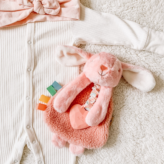 Itzy Lovey Plush & Teether Toy | Ana the Bunny