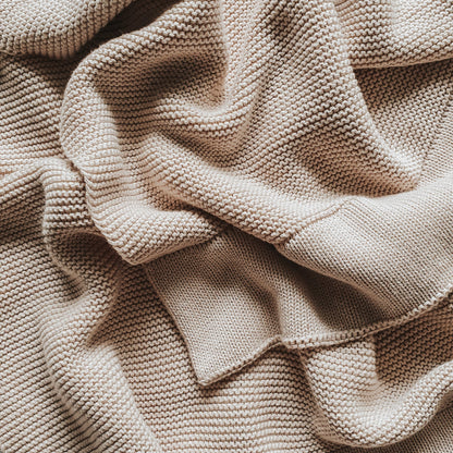 Heirloom Classic Knit Blanket | Toffee